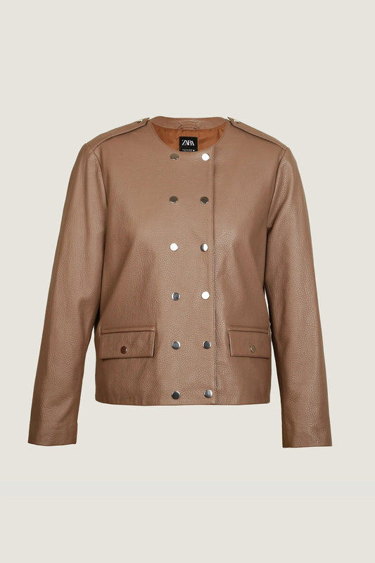 Fashionable modern leather jacket casual leather jacket for men