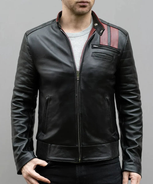 Black best pure leather jacket trendy casual jacket for men